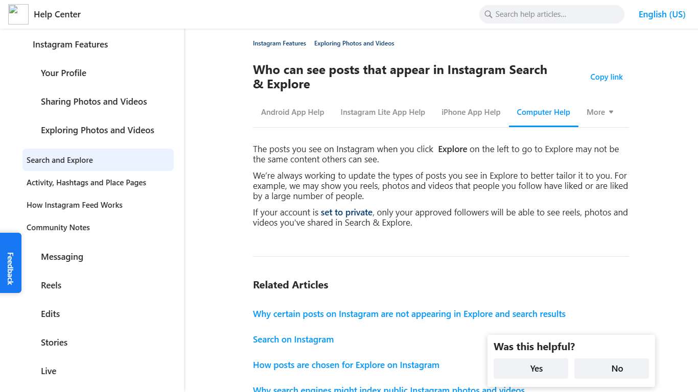 Who can see posts that appear in Instagram Search & Explore Instagram Help Center
